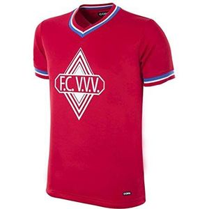COPA FC Vvv 1978-79 Retro Voetbal T-shirt voor heren, V-hals, Rood