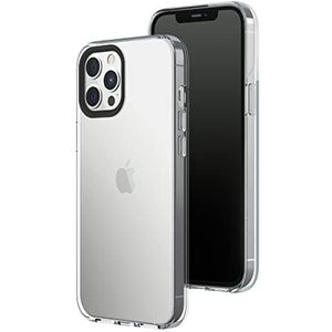 RhinoShield Clear Compatibel met [iPhone 12 Pro Max] | Vergeelt niet, hoge transparantie, transparante beschermhoes - Foto-lenscontour zwart