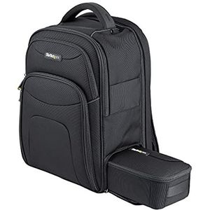 StarTech.com NTBKBAG156 Laptoprugzak met afneembare tas, zakelijke rugzak voor werk/reis/pendelen, ergonomische tas, nylon, tassen voor laptop/tablet, zwart.
