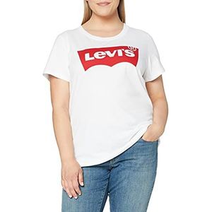 Levi's Plus Size Pl Perfect Tee T-shirt voor dames, Wit (Plus Batwing Wit 0000)