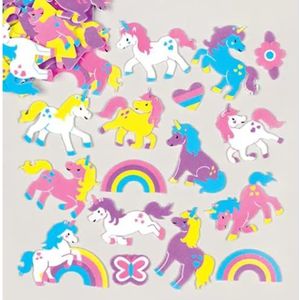 Baker Ross Eenhoorns en regenbogen stickers van schuim (verpakking van 120) creatief materiaal voor kinderen en volwassenen, AG781