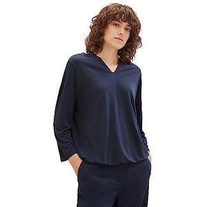 Tom Tailor T-shirt à Capuche Femme, Bleu (10668-Captain del Cielo Bleu), 3XL