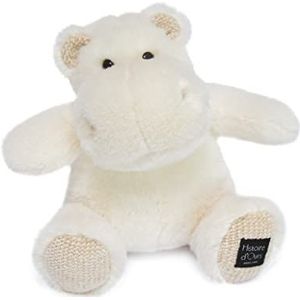 Histoire d'Ours - Pluche dier Nijlpaard - Hip'Chic - Ivoor - 25 cm - Zacht en schattig pluche dier voor de kaaien - cadeau-idee voor geboorte en verjaardag voor meisjes en jongens - HIPPO - HO3090