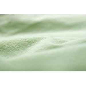L1NK STUDIO Beddengoed 150 x 220 cm, dekbedovertrek, 100% katoen (percale 200 draden), voor bed van 90 cm, effen soft green