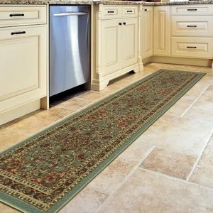 Ottomanson Ottohome Collection Oosters tapijt met herizmotief, antislip, 57 x 210 cm, saliegroen