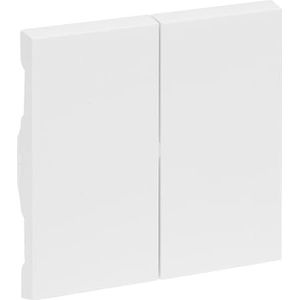 Legrand, SEANO tuimelschakelaar serie voor serieschakelaar, dubbele kom en dubbele knop, schakelaardeksel, tuimelplaat (kleur: ultrawit) 765108