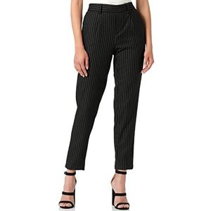 Object Vrouwelijke geruite broek, zwart/details: wit gestreept, 40, zwart/details: wit gestreept