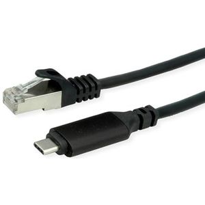 ROLINE USB 3.2 Gen 2 Type C naar Ethernet - 1,5 m - Zwart