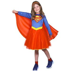 Ciao - Supergirl Fashion origineel DC Comics meisjeskostuum (maat 5-7 jaar) met tule rok, blauw, rood, 11762.5-7