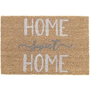 Relaxdays Home Sweet Home Kokos voetmat, weerbestendig, voor binnen en buiten, 40 x 60 cm, kleurrijk