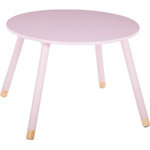 Atmosphera Zoettafel voor kinderen, roze, van hout, Ø 60 cm