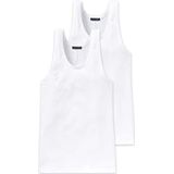 Schiesser jas 0/0 onderhemd, mouwloos, voor heren, wit (100 wit)