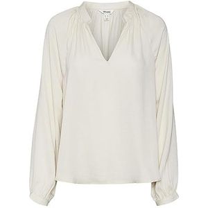 VERO MODA Vmsunny Ls Vma Noos Damesblouse met V-hals, Crème