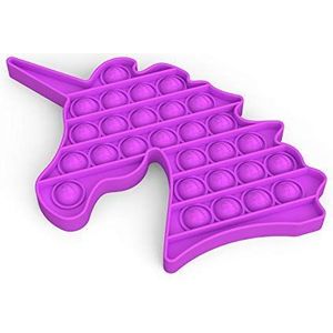 Pop It - Bubble Fidget Toy - Ontspannend antistressspel voor volwassenen en kinderen (Vorm: Eenhoorn, Kleur: Groen)