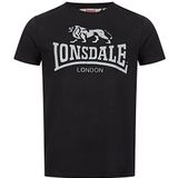 Lonsdale Kingswood T-shirt voor heren, regular fit, Zwart/Grijs