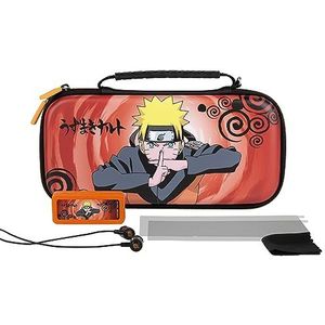 Konix Naruto Shippuden Pack d'accessoires gaming Starter Kit Jutsu Nintendo Switch, Switch Lite et Switch OLED - Housse - Boîtier jeux - Écouteurs