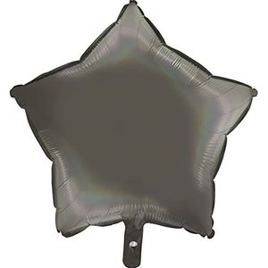 Star Shape folieballon Mylar (46 cm, 18 inch), grijs holografisch