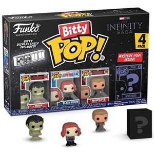 Funko Bitty Pop! Marvel - Hulk - Hulk, Black Widow, Hawkeye en een mysterieus minifiguur in verrassing - 2,2 cm - Marvel Comics verzamelbaar - stapelbaar rek inbegrepen - cadeau-idee