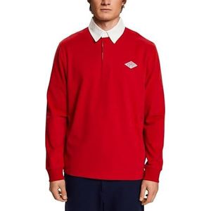 ESPRIT 014ee2k305 Poloshirt voor heren, 610/donkerrood