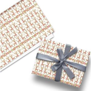 Glick Lot de 3 feuilles de papier cadeau de Noël de luxe Rudolph