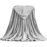 Komfortec Fleece Deken - Met kasjmier gevoel - Plaid - 240x220 cm – Super Zacht – Grijs