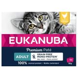 EUKANUBA Grain Free Natvoer voor volwassen katten, rijk aan kip, 1,02 kg