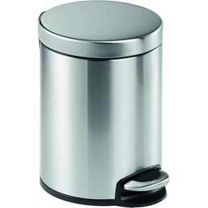 Durable 340023 340023 Prullenbak 5 l (Ø x h) 205 mm x 290 mm RVS Zilver 1 stuk(s)