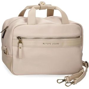 Toilettas - Beige - Polyester - Hoofdcompartiment met Ritssluiting