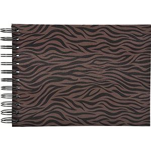 Exacompta 16002E Zebra fotoalbum, spiraalbinding, 50 pagina's, karton/papier, 23,5 x 15,7 x 2,8 cm, bruin/zwart