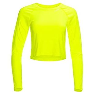WINSHAPE Aet116 Functioneel shirt voor dames, lange mouwen, yoga T-shirt, Neon geel
