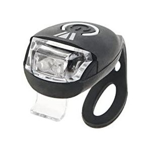Newrban | Voorlicht voor fiets en step - Verhoogde veiligheid - Licht met twee witte leds met siliconen haak - Batterij 2 x CR2032 (meegeleverd) - Zwart