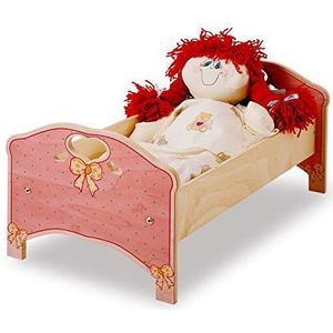 Dida Poppenbed met laken | Romantisch babybed van berkenhout