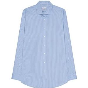 Seidensticker Zakelijk overhemd voor heren, regular fit, kent-kraag, lange mouwen, stretch, Lichtblauw