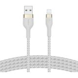 Belkin BoostCharge Pro Flex gevlochten USB type A naar Lightning-kabel MFi-gecertificeerd voor iPhone 13, 12, 11, Pro, Max, Mini, SE, iPad en meer, 1 m, blauw