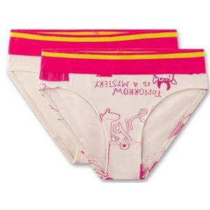 Sanetta Lot de 2 slips pour fille rose | Caleçon de qualité supérieure et durable pour fille en mélange de coton. Contenu : lot de 2 sous-vêtements pour fille, Rose, 152