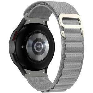 LKQASD Sport Alpine Loop Compatible avec Galaxy Watch 6 44 mm 40 mm Classic 43 mm 47 mm Bracelet en nylon avec crochet G Watch 5 Pro 4 Classic Strap (Color : Light gray 06, Size : Galaxy 5 40mm)