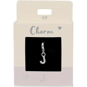 Depesche 11785-019 Express Yourself Charms - Hanger voor kettingen en armbanden, letter J, verzilverd, als klein cadeau