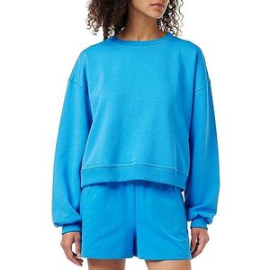 Beyond Now Sweat-shirt court Frankie GOTS pour femme, 5016 Ibiza Bleu, S