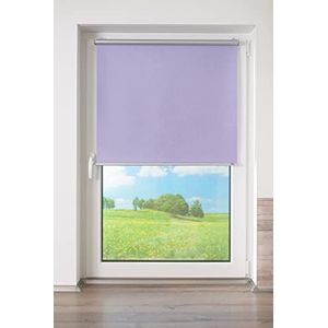Veerrolgordijn / middenrolgordijn met moderne stoffen frame lavendel 100cm x 200cm (B x L)