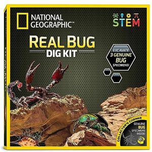 Bandai - National Geographic - opgravingsset - 3 insecten om te extraheren - schorpioen, kever en stekelspin - wetenschappelijk en educatief spel - STEM - JM00646