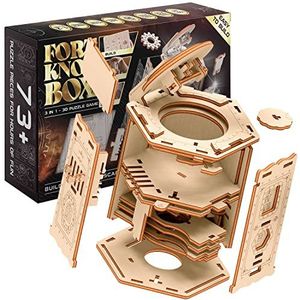 ESC WELT Fort Knox Box PRO 3D Puzzle Game - 3-in-1 puzzeldoos - modelbouw - houten puzzel en houten puzzel - geschenkdoos - 3D houten puzzel - Valentijnsdag cadeau