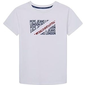 Pepe Jeans Tony tee T-shirt pour enfants, Blanc (blanc), 14 ans