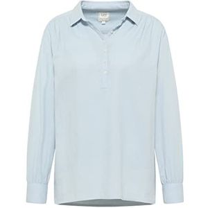 Lee Dames T-Shirt Pintucked Relaxed Blouse, blauw