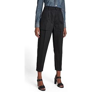 G-STAR RAW ChinoG-Star Raw casual hoge taille chinobroek voor dames, hoge taille, chinobroek met hoge taille, chinobroek 3D Dk zwart cobler C322-b787 24W, dk black cobler c322-b787