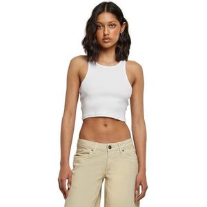 Urban Classics Cropped Rib Cropped Rib Top voor dames verkrijgbaar in 7 kleurvariaties, maten XS tot 5XL, Wit (Wit 220)