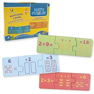 ambarscience - Math puzzels - vermenigvuldiging | divisie - 60-delige leerpuzzel voor het leren van wiskunde voor kinderen 6+ (Ambar Passion S.A. 6162840120020)