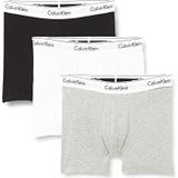 Calvin Klein Boxershorts 3 stuks getailleerde boxershorts voor heren, zwart/wit/grijs Heather