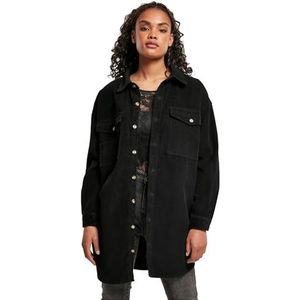 Urban Classics Gebreid damesvest met twee borstzakken en jaszakken, maat XS tot 5XL, zwart.