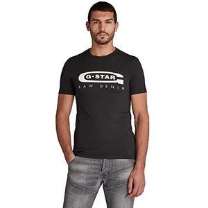 G-Star Raw Graphic 4 Slim heren T-shirt, zwart (Dk Black 336-6484), XS