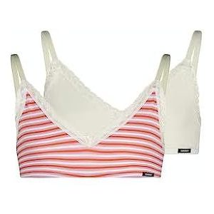 Skiny My Lace Bustier voor meisjes, gestreept, oranje 164, oranje Fire Stripe selectie, Orange Fire Stripe Selectie